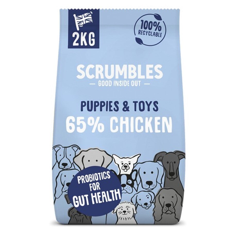 Scrumbles Puppy Small & Medium Breed Chicken Dry Dog Food - 2kg